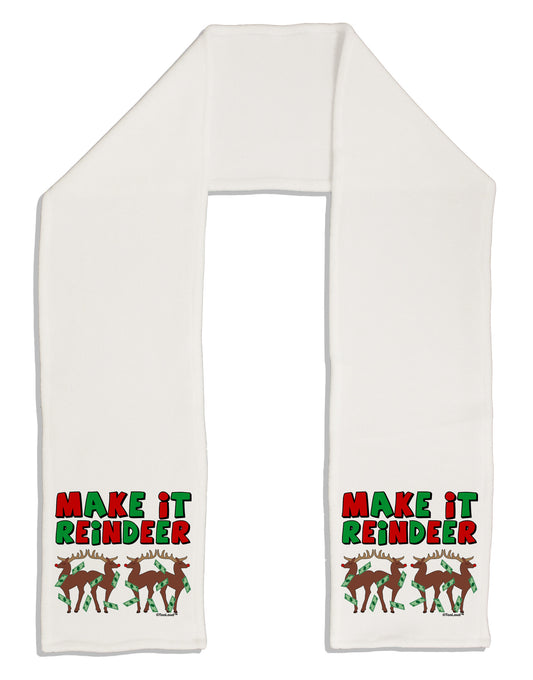 Make It Reindeer Adult Fleece 64&#x22; Scarf-TooLoud-White-One-Size-Adult-Davson Sales