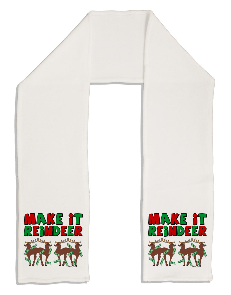 Make It Reindeer Adult Fleece 64&#x22; Scarf-TooLoud-White-One-Size-Adult-Davson Sales