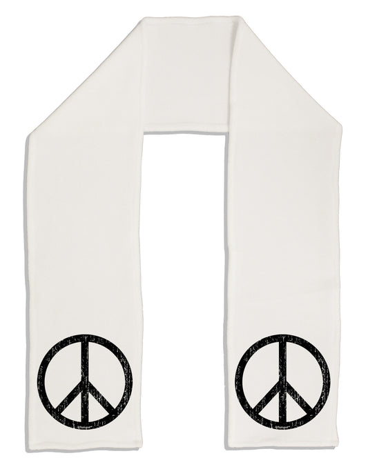 Peace Sign Symbol - Distressed Adult Fleece 64&#x22; Scarf-TooLoud-White-One-Size-Adult-Davson Sales