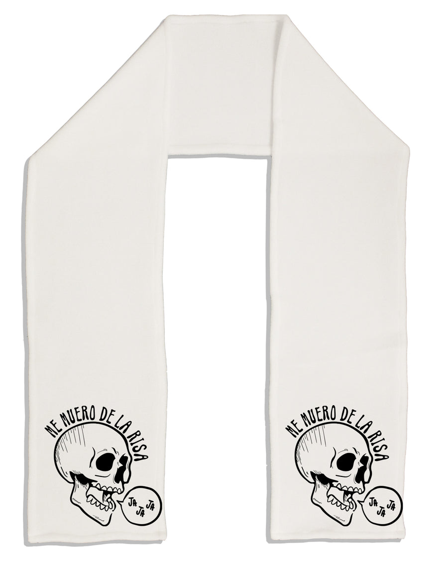 Me Muero De La Risa Skull Adult Fleece 64 Inch Scarf-Scarves-TooLoud-White-One-Size-Adult-Davson Sales