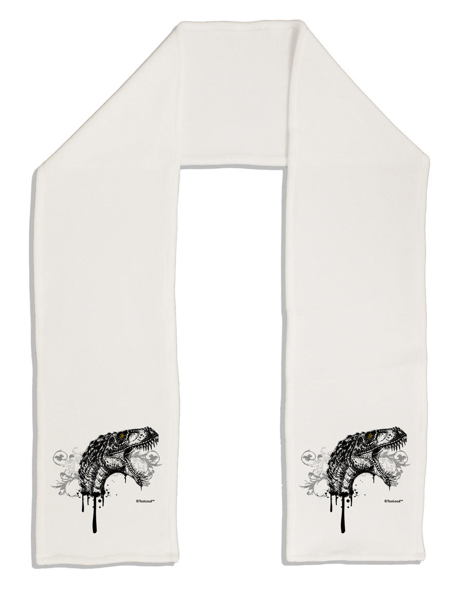 Artistic Ink Style Dinosaur Head Design Adult Fleece 64&#x22; Scarf by TooLoud-TooLoud-White-One-Size-Adult-Davson Sales