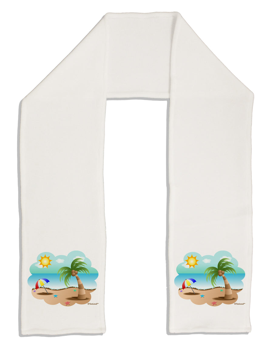 Fun Summer Beach Scene Adult Fleece 64&#x22; Scarf by TooLoud-TooLoud-White-One-Size-Adult-Davson Sales