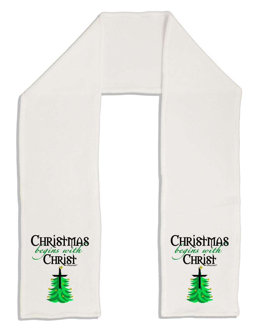 Begins With Christ Adult Fleece 64&#x22; Scarf-TooLoud-White-One-Size-Adult-Davson Sales