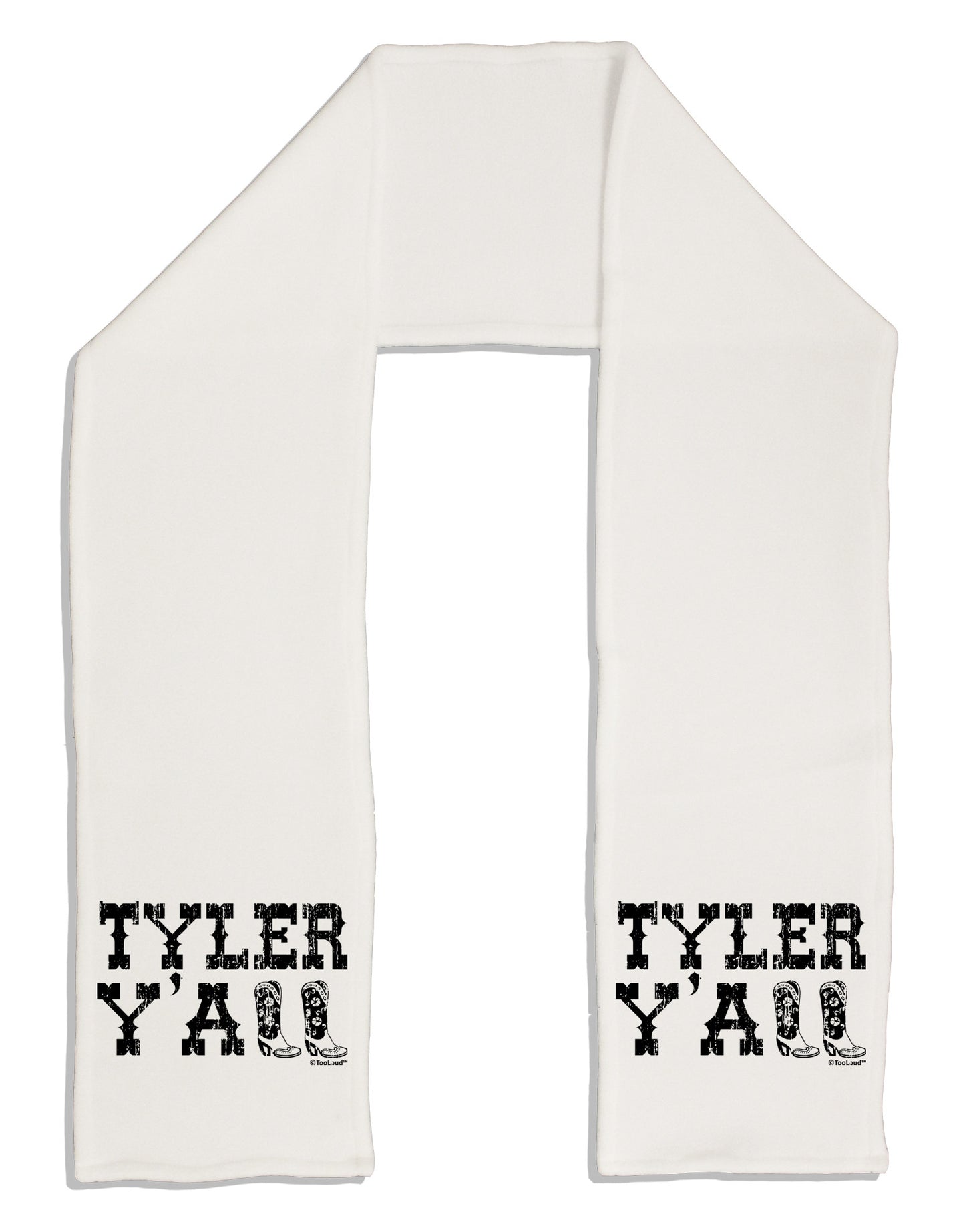 Tyler Y'all - Southwestern Style Adult Fleece 64&#x22; Scarf-TooLoud-White-One-Size-Adult-Davson Sales
