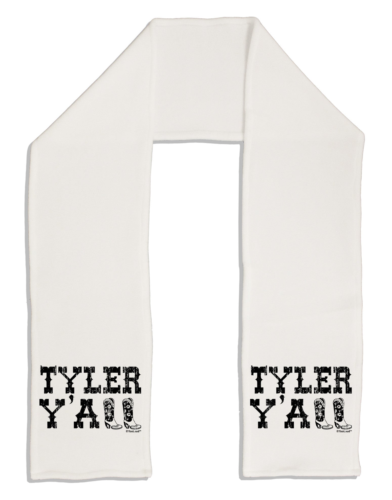Tyler Y'all - Southwestern Style Adult Fleece 64&#x22; Scarf-TooLoud-White-One-Size-Adult-Davson Sales