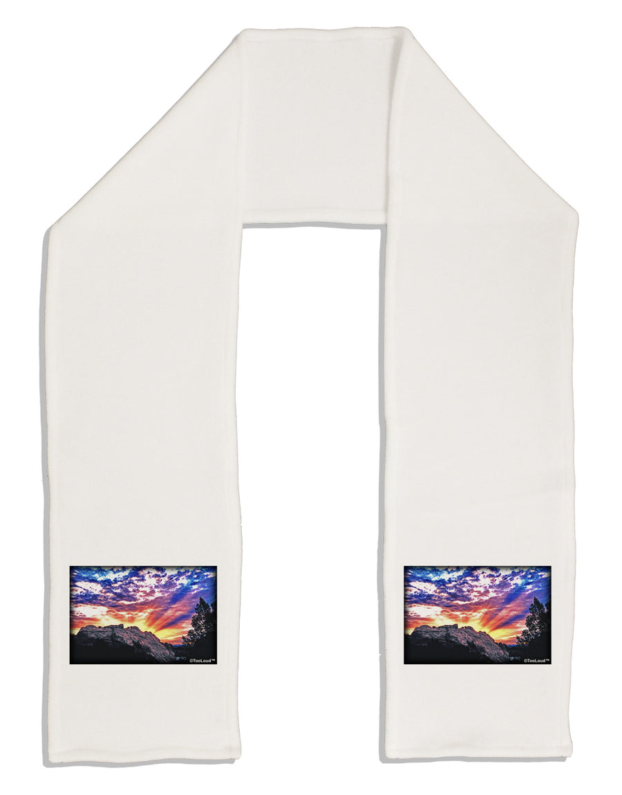 Colorado Rainbow Sunset Adult Fleece 64&#x22; Scarf-TooLoud-White-One-Size-Adult-Davson Sales