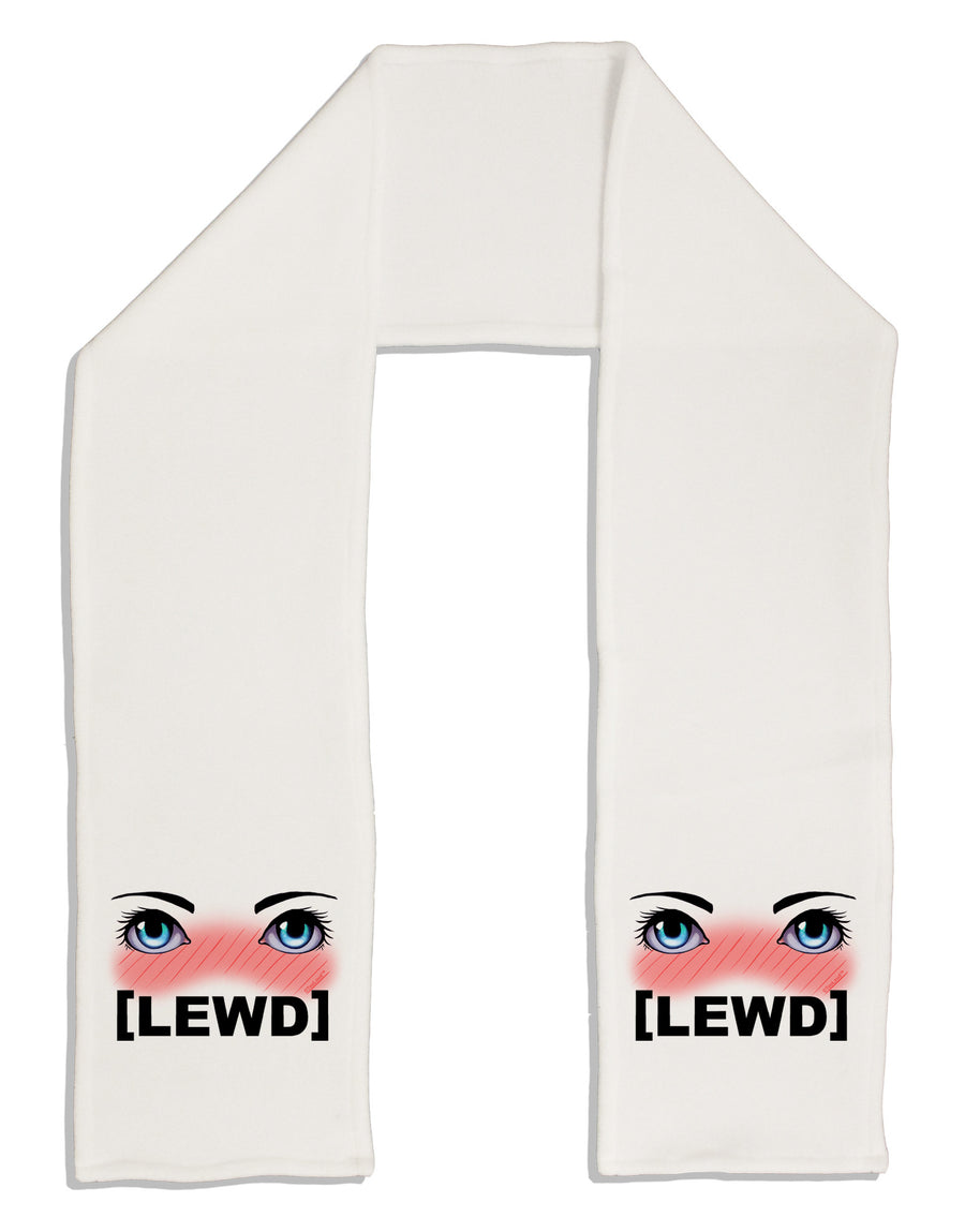 Blushing Anime Eyes Lewd Adult Fleece 64&#x22; Scarf-TooLoud-White-One-Size-Adult-Davson Sales