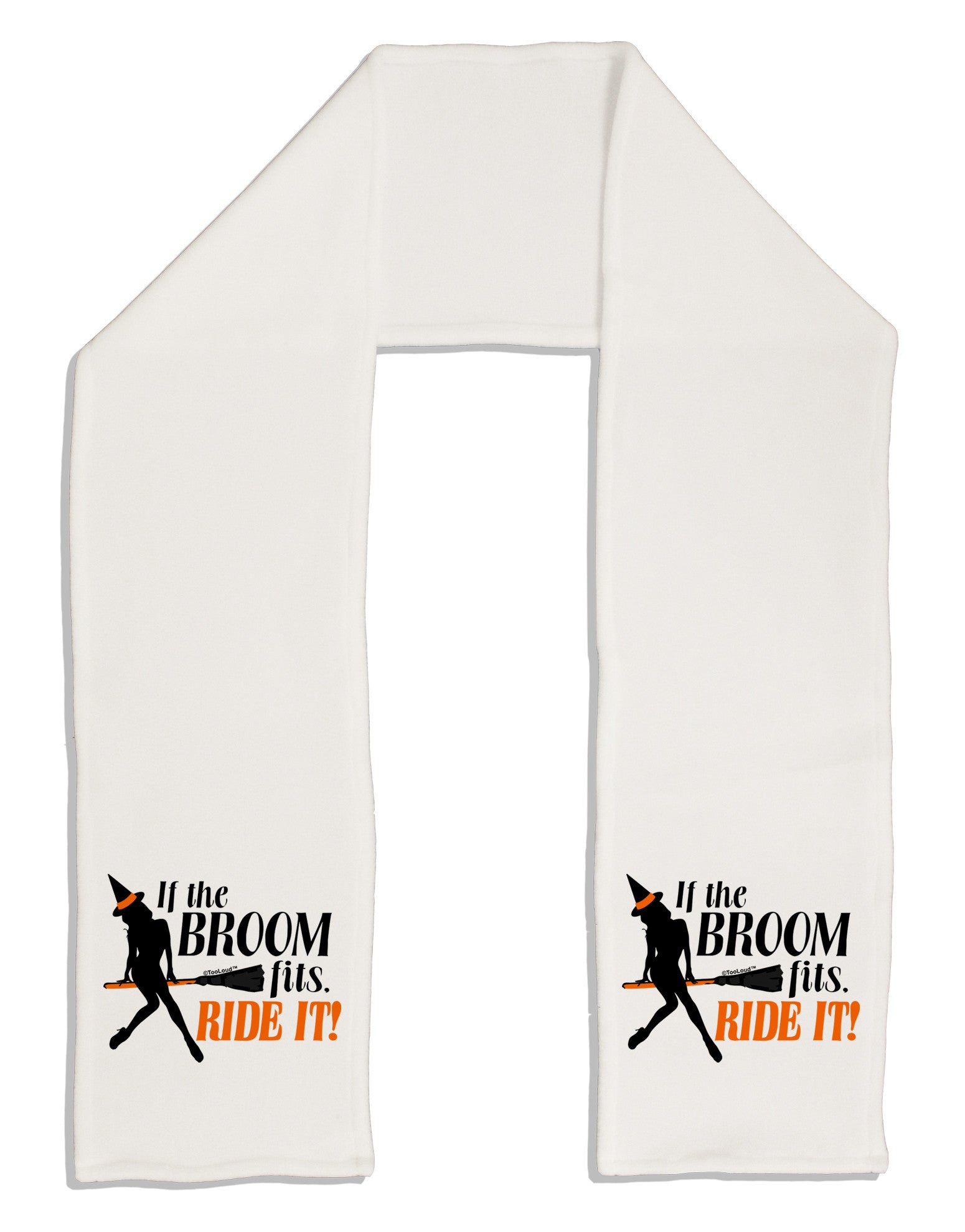 Ride It Orange Adult Fleece 64&#x22; Scarf-TooLoud-White-One-Size-Adult-Davson Sales