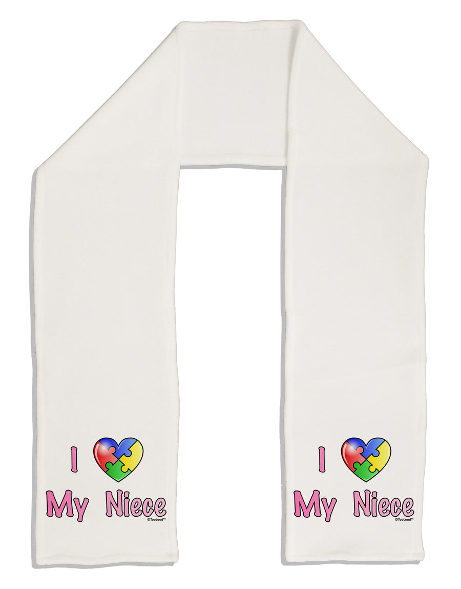 I Heart My Niece - Autism Awareness Adult Fleece 64&#x22; Scarf by TooLoud-TooLoud-White-One-Size-Adult-Davson Sales