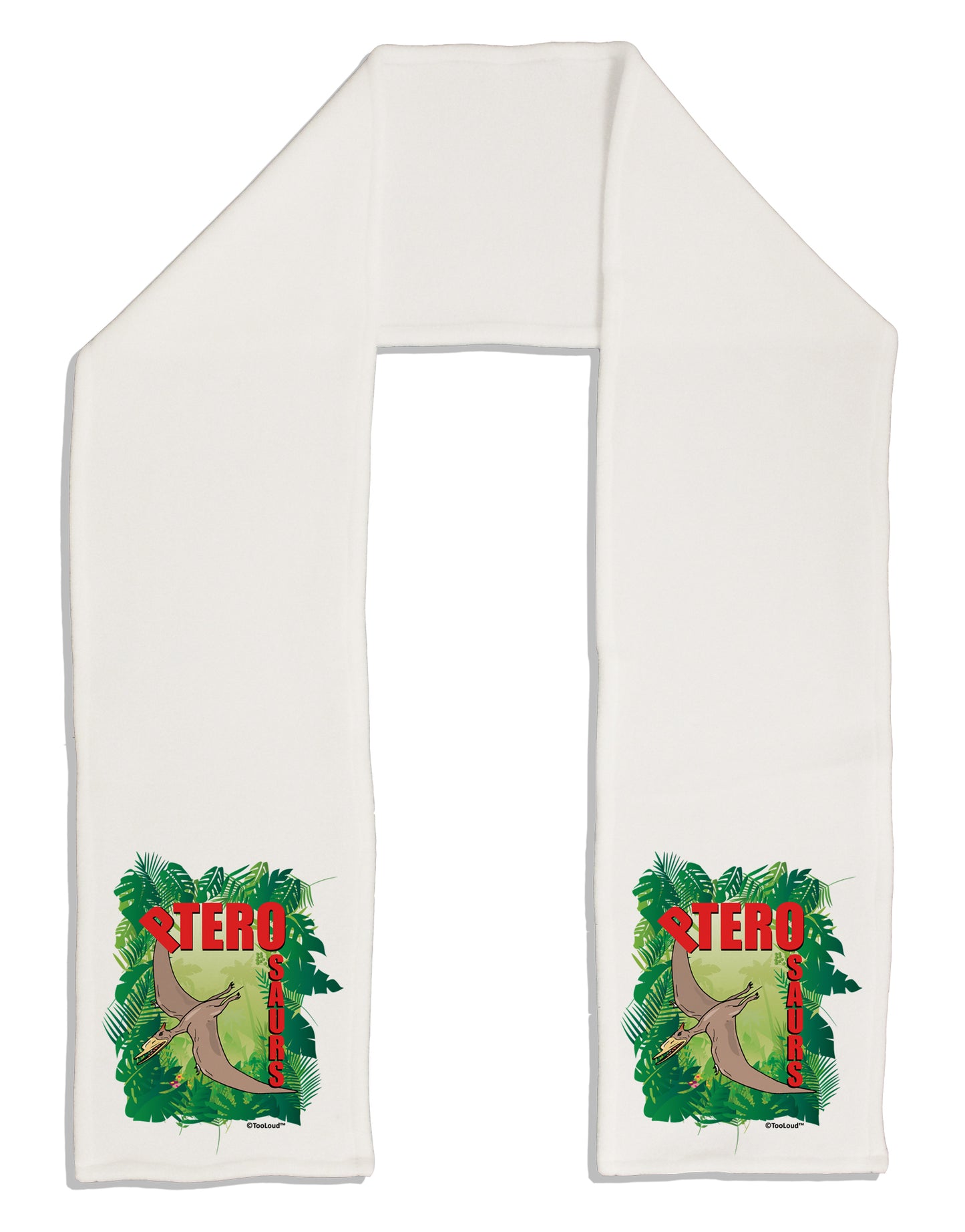 Pterosaurs - With Name Adult Fleece 64&#x22; Scarf by TooLoud-TooLoud-White-One-Size-Adult-Davson Sales