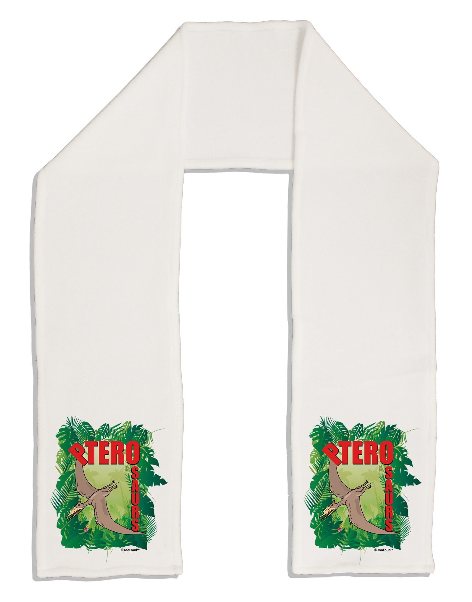 Pterosaurs - With Name Adult Fleece 64&#x22; Scarf by TooLoud-TooLoud-White-One-Size-Adult-Davson Sales