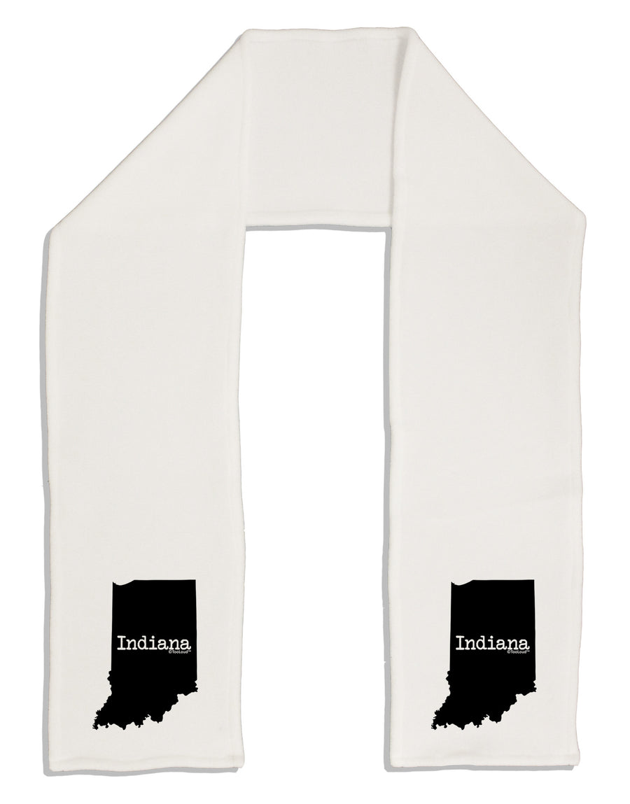 Indiana - United States Shape Adult Fleece 64&#x22; Scarf-TooLoud-White-One-Size-Adult-Davson Sales