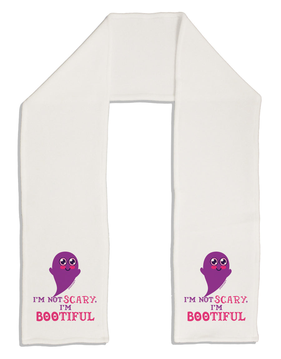 BOOtiful Ghost Purple Adult Fleece 64&#x22; Scarf-TooLoud-White-One-Size-Adult-Davson Sales