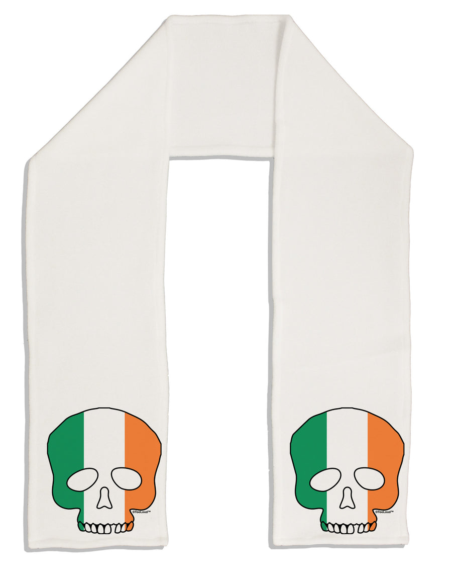 Skull Flag Ireland Adult Fleece 64&#x22; Scarf-TooLoud-White-One-Size-Adult-Davson Sales