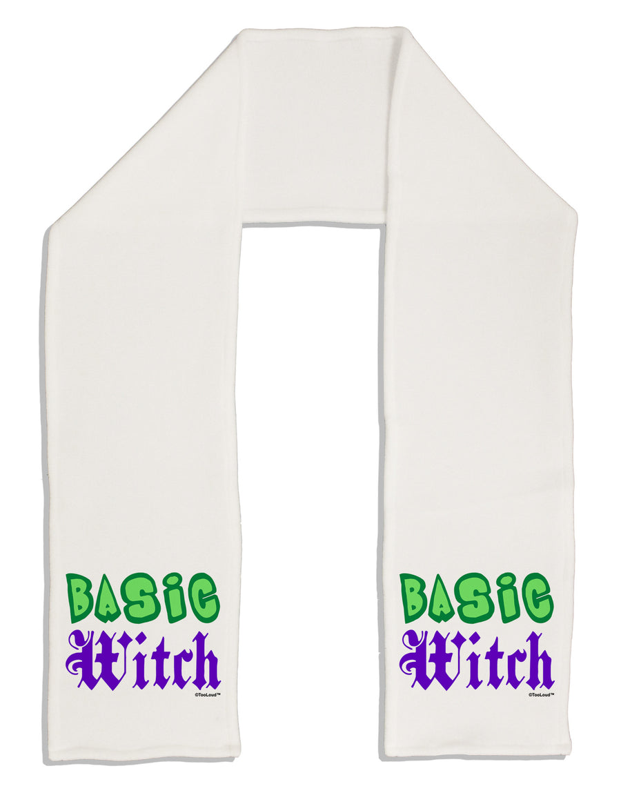 Basic Witch Color Green Adult Fleece 64&#x22; Scarf-TooLoud-White-One-Size-Adult-Davson Sales