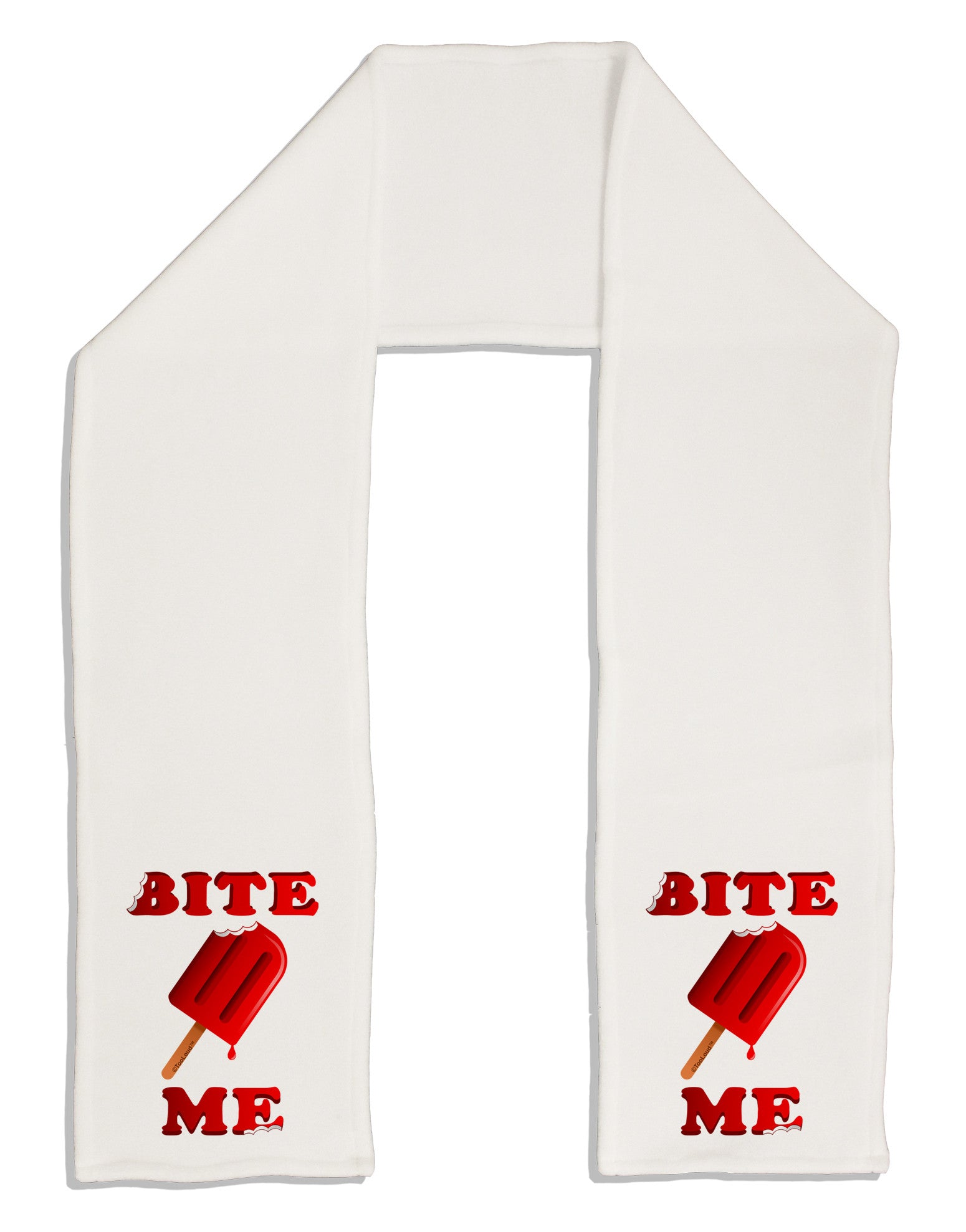 Bite Me Ice Cream Adult Fleece 64&#x22; Scarf-TooLoud-White-One-Size-Adult-Davson Sales