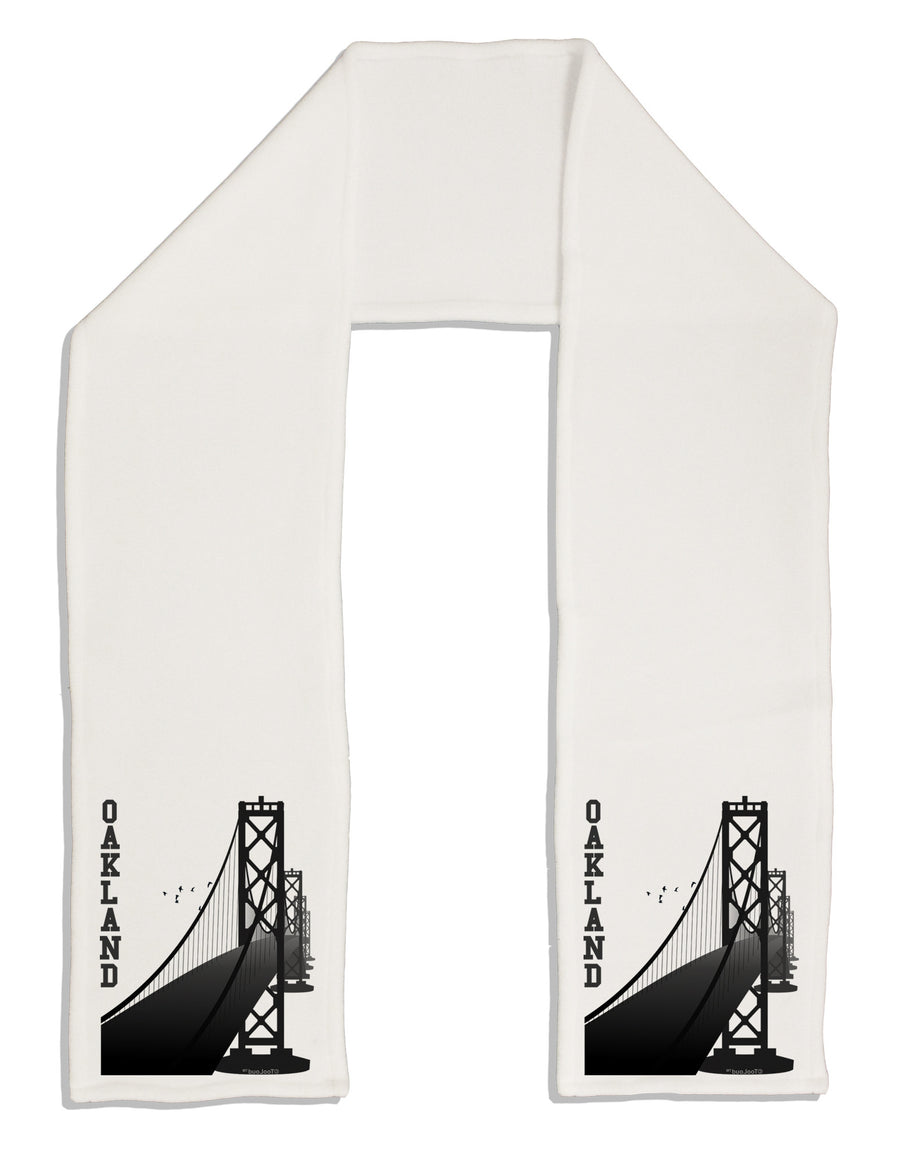 Oakland Text Bay Bridge Adult Fleece 64&#x22; Scarf-TooLoud-White-One-Size-Adult-Davson Sales