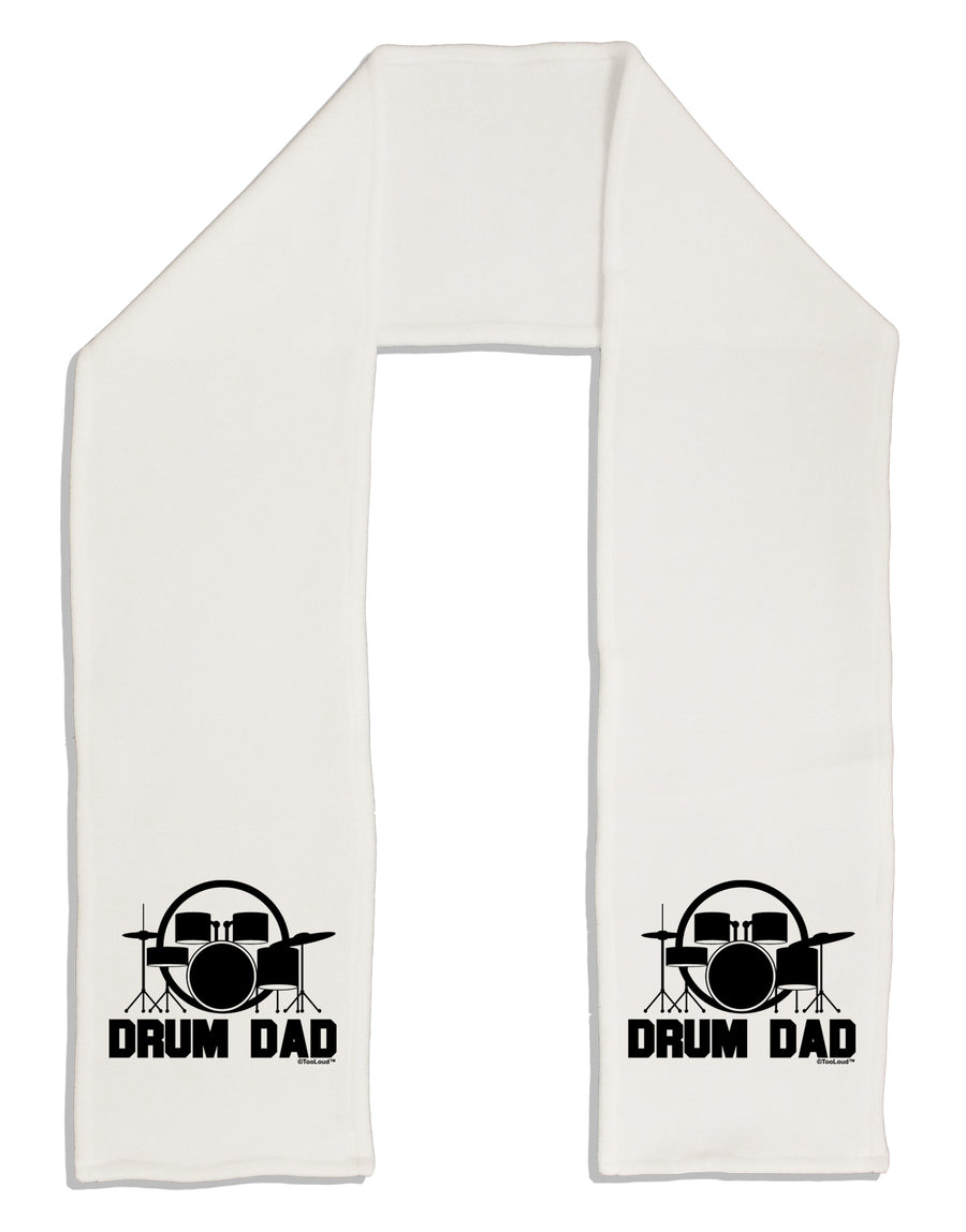 Drum Dad Adult Fleece 64&#x22; Scarf by TooLoud-TooLoud-White-One-Size-Adult-Davson Sales