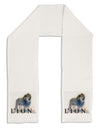 Lion Watercolor B Text Adult Fleece 64&#x22; Scarf-TooLoud-White-One-Size-Adult-Davson Sales