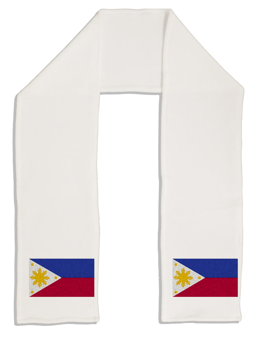 TooLoud Distressed Philippines Flag Adult Fleece 64" Scarf-Scarves-TooLoud-White-One-Size-Adult-Davson Sales