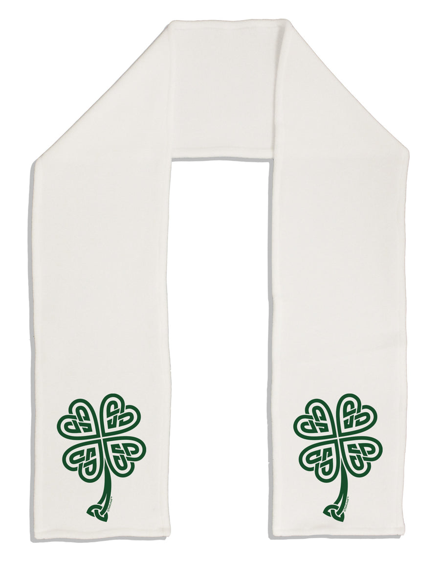 Celtic Knot 4 Leaf Clover St Patricks Adult Fleece 64&#x22; Scarf-TooLoud-White-One-Size-Adult-Davson Sales