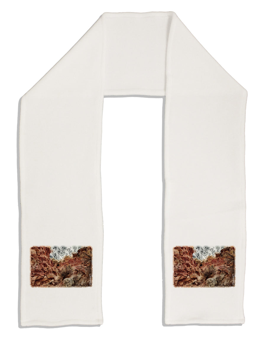 Colorado Painted Rocks Watercolor Adult Fleece 64&#x22; Scarf-TooLoud-White-One-Size-Adult-Davson Sales