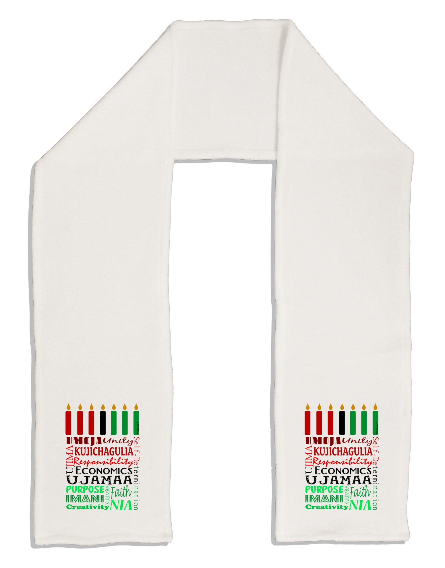 7 Principles Box Adult Fleece 64&#x22; Scarf-TooLoud-White-One-Size-Adult-Davson Sales