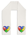 Big Puzzle Heart - Autism Awareness Adult Fleece 64&#x22; Scarf by TooLoud-TooLoud-White-One-Size-Adult-Davson Sales