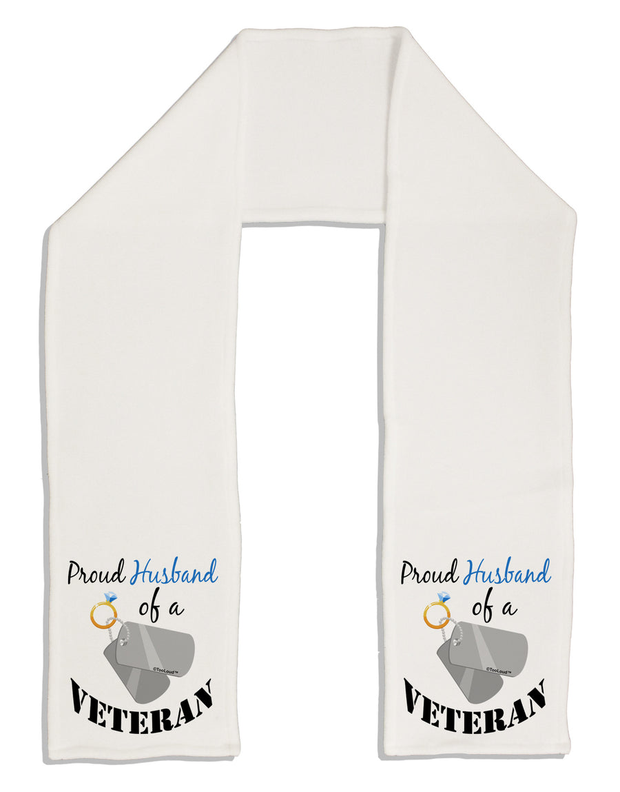 Husband of Veteran Adult Fleece 64&#x22; Scarf-TooLoud-White-One-Size-Adult-Davson Sales