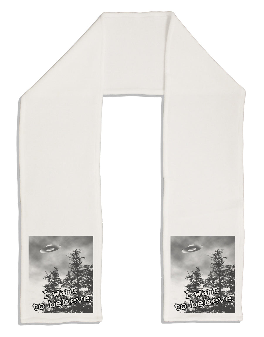 I Want to Believe - UFO Adult Fleece 64&#x22; Scarf by TooLoud-TooLoud-White-One-Size-Adult-Davson Sales