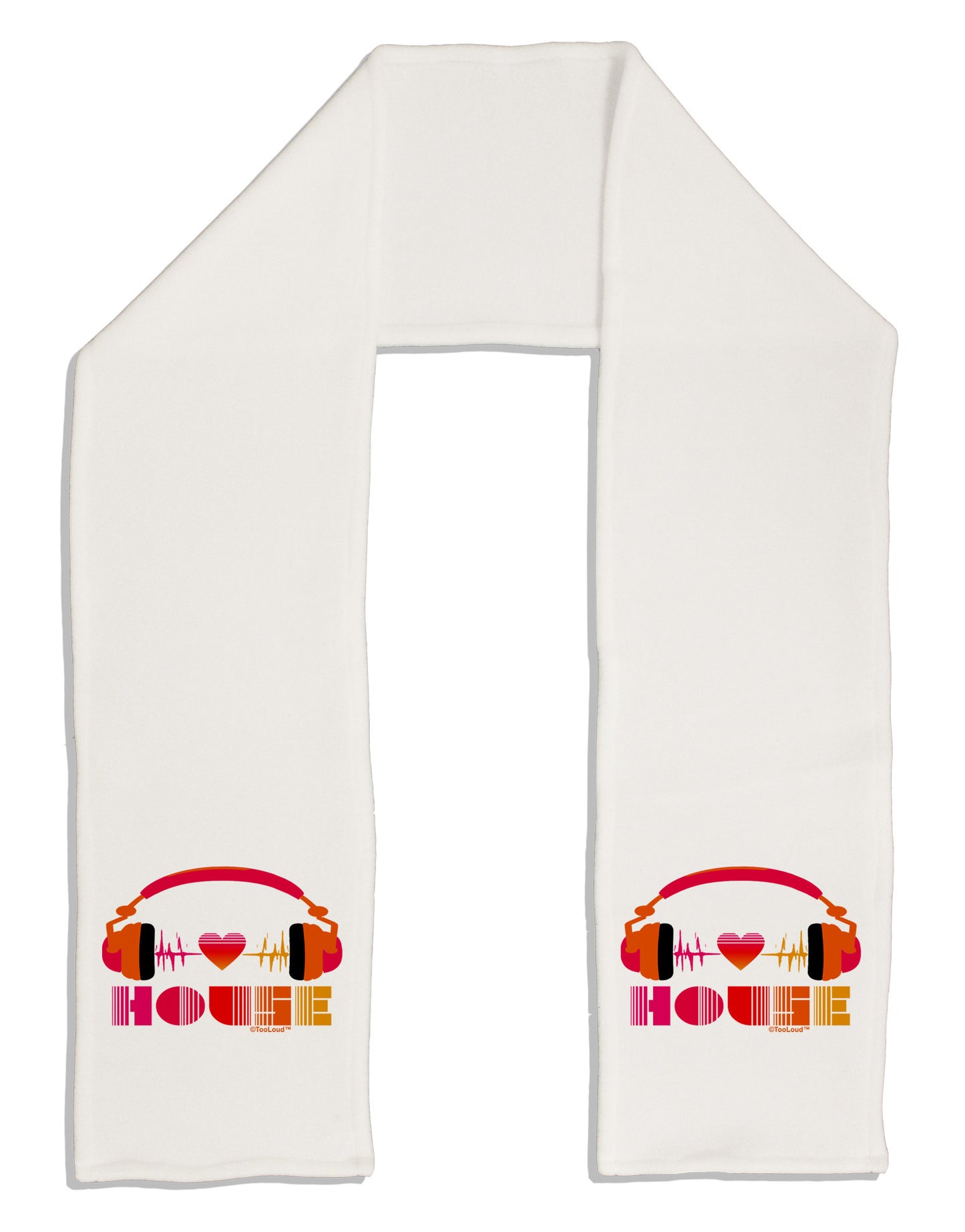 Heart House Adult Fleece 64&#x22; Scarf-TooLoud-White-One-Size-Adult-Davson Sales