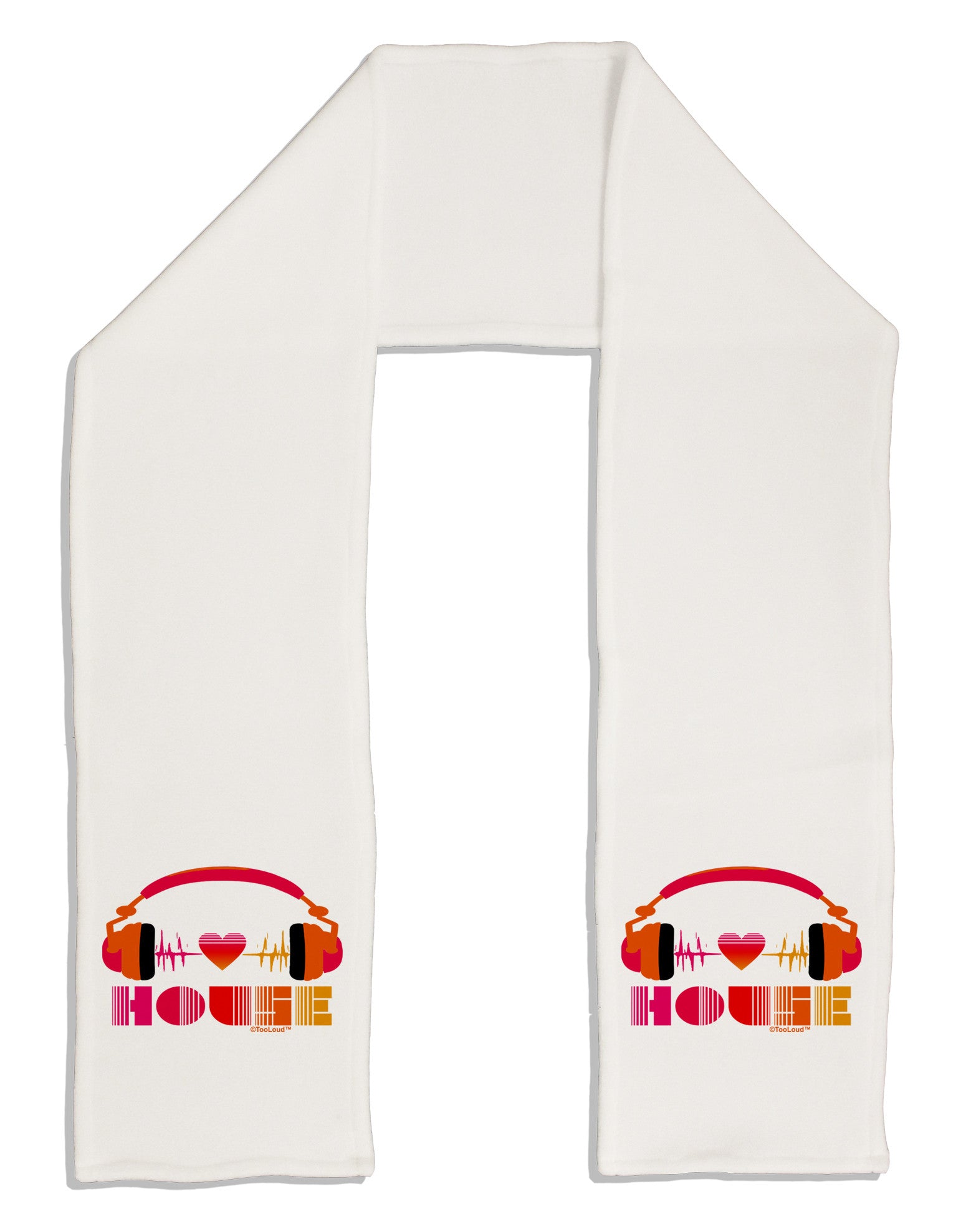 Heart House Adult Fleece 64&#x22; Scarf-TooLoud-White-One-Size-Adult-Davson Sales