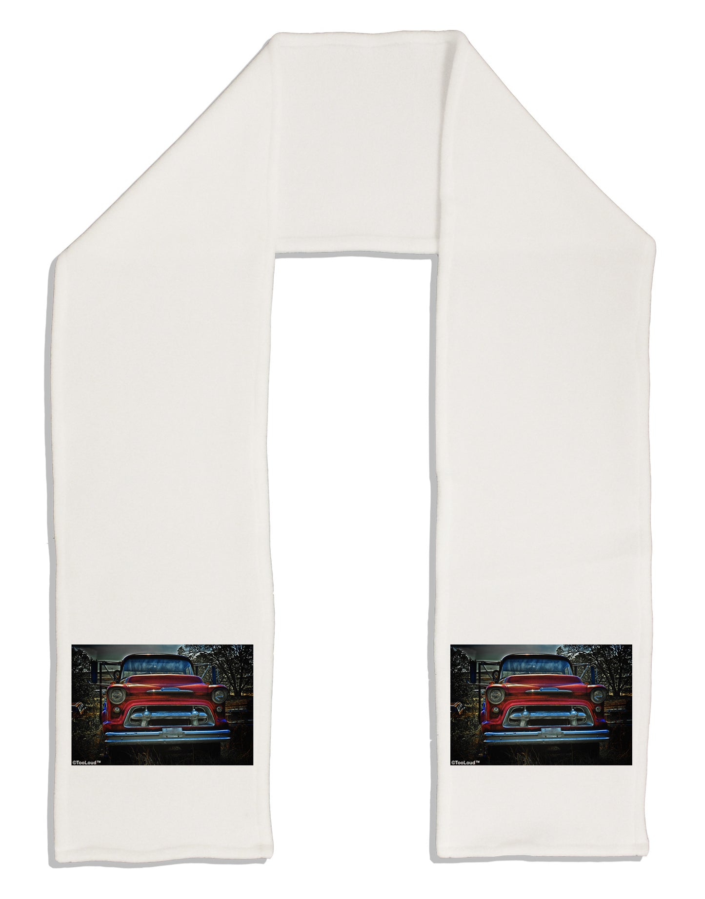 TooLoud Vintage Truck Adult Fleece 64&#x22; Scarf-TooLoud-White-One-Size-Adult-Davson Sales