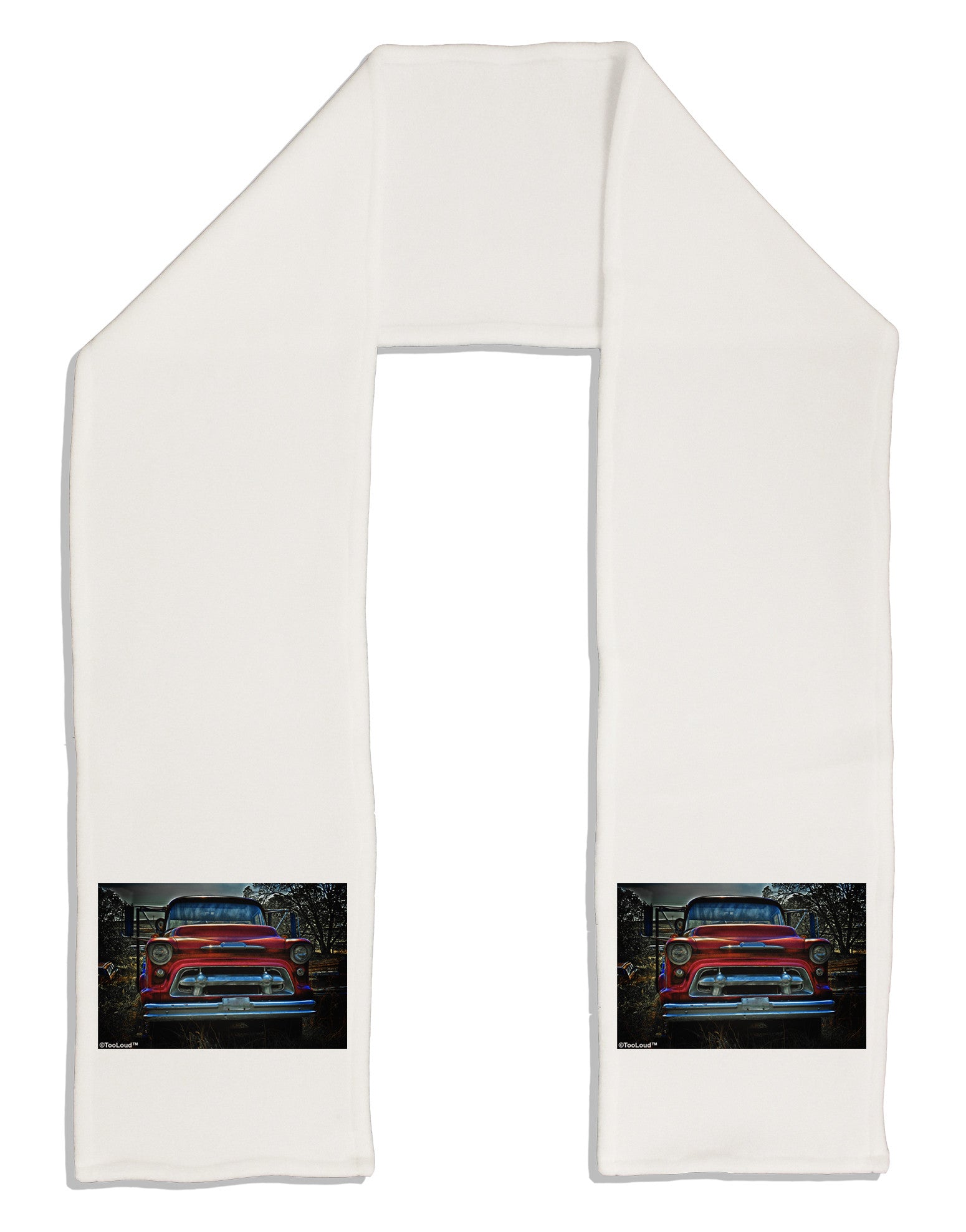 TooLoud Vintage Truck Adult Fleece 64&#x22; Scarf-TooLoud-White-One-Size-Adult-Davson Sales