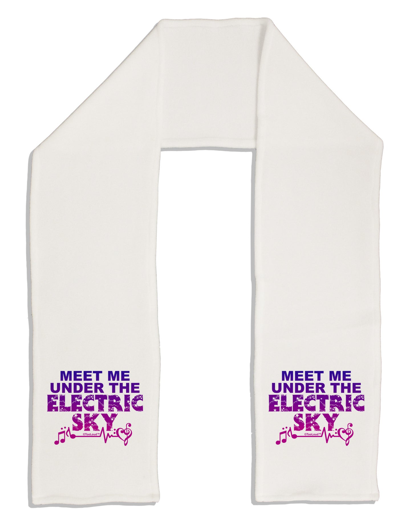Electric Sky Color Adult Fleece 64&#x22; Scarf-TooLoud-White-One-Size-Adult-Davson Sales