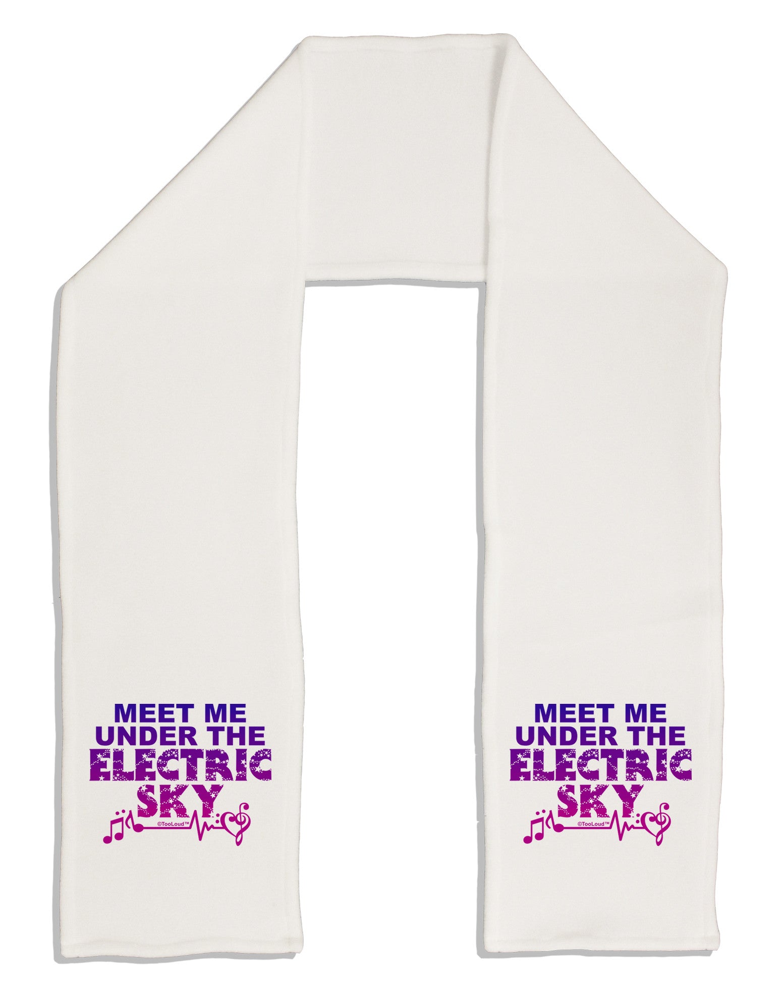 Electric Sky Color Adult Fleece 64&#x22; Scarf-TooLoud-White-One-Size-Adult-Davson Sales