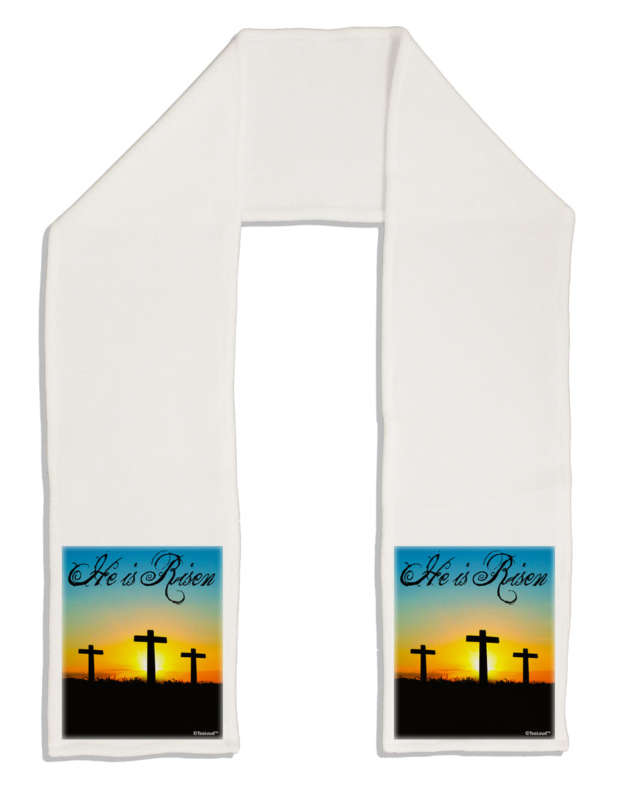 Three Crosses Sunrise - He Is Risen Adult Fleece 64&#x22; Scarf by TooLoud-TooLoud-White-One-Size-Adult-Davson Sales