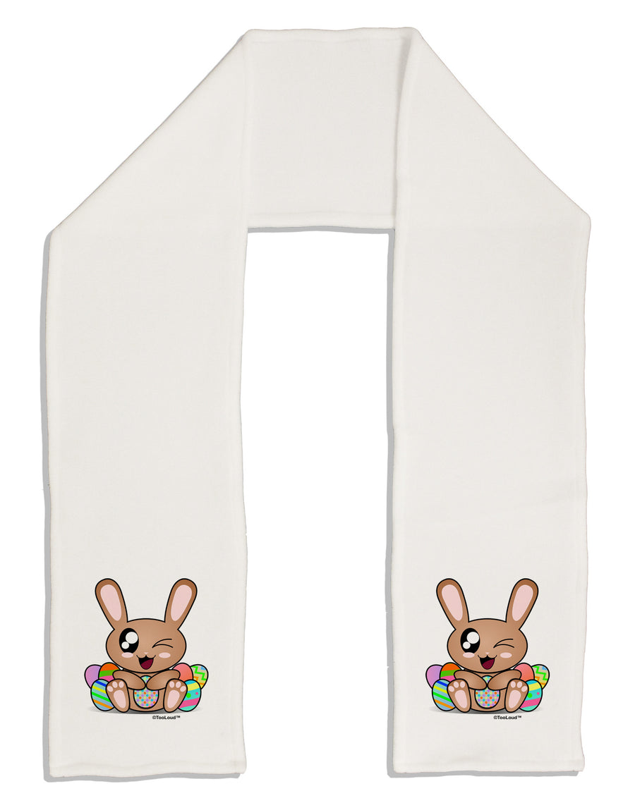 Cute Bunny with Eggs Adult Fleece 64" Scarf-TooLoud-White-One-Size-Adult-Davson Sales