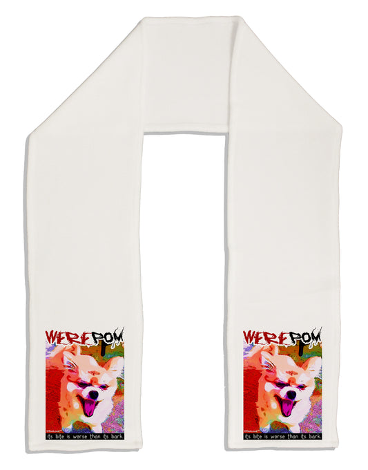 WerePom - Werewolf Pomeranian Adult Fleece 64&#x22; Scarf by TooLoud-TooLoud-White-One-Size-Adult-Davson Sales