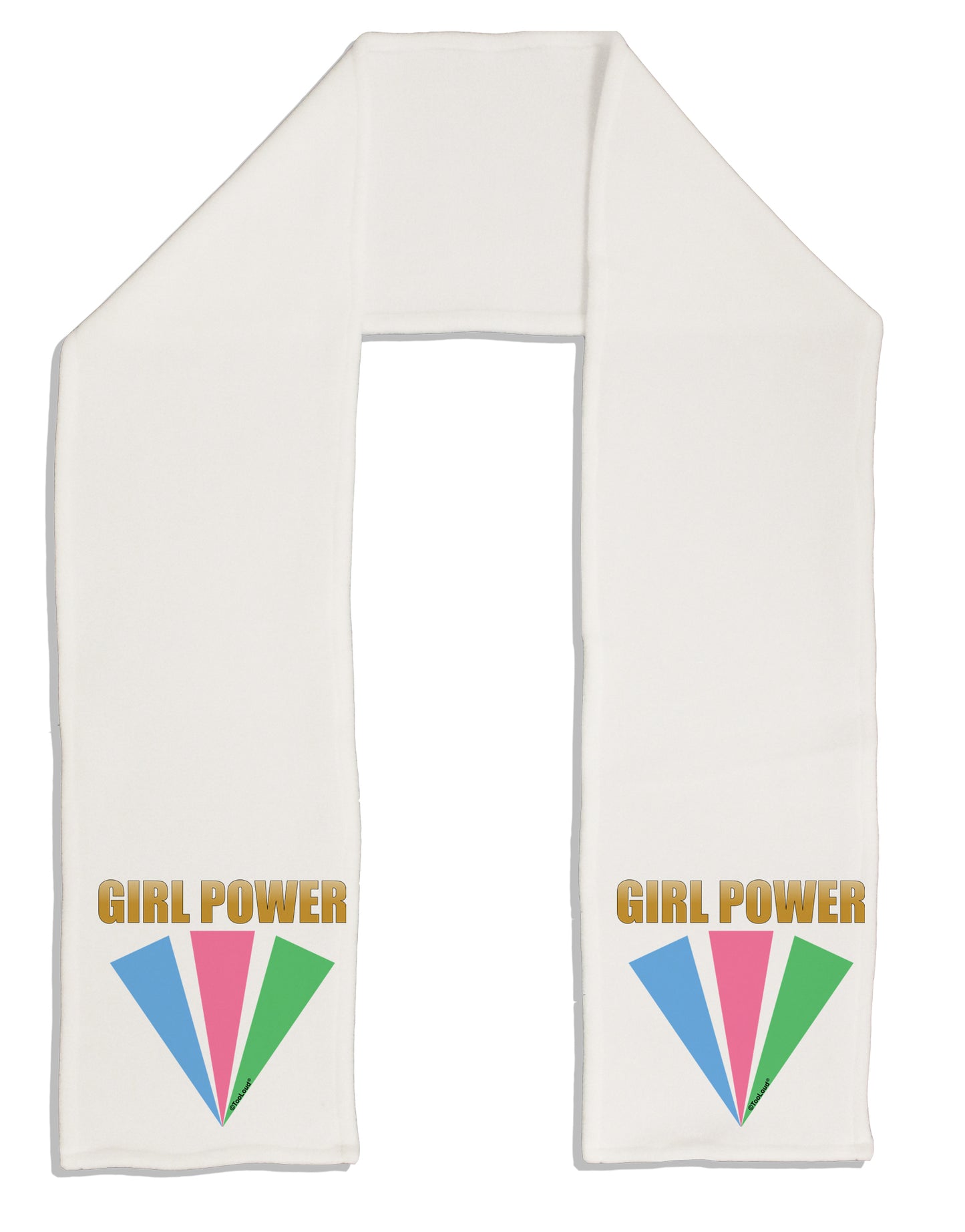 Girl Power Stripes Adult Fleece 64&#x22; Scarf by TooLoud-TooLoud-White-One-Size-Adult-Davson Sales