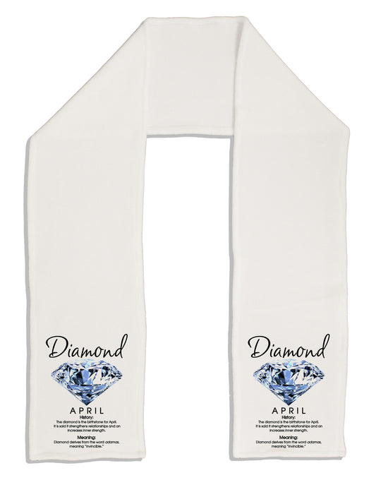 Birthstone Diamond Adult Fleece 64&#x22; Scarf-TooLoud-White-One-Size-Adult-Davson Sales