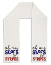 Oh My Stars and Stripes - Patriotic Design Adult Fleece 64&#x22; Scarf-TooLoud-White-One-Size-Adult-Davson Sales