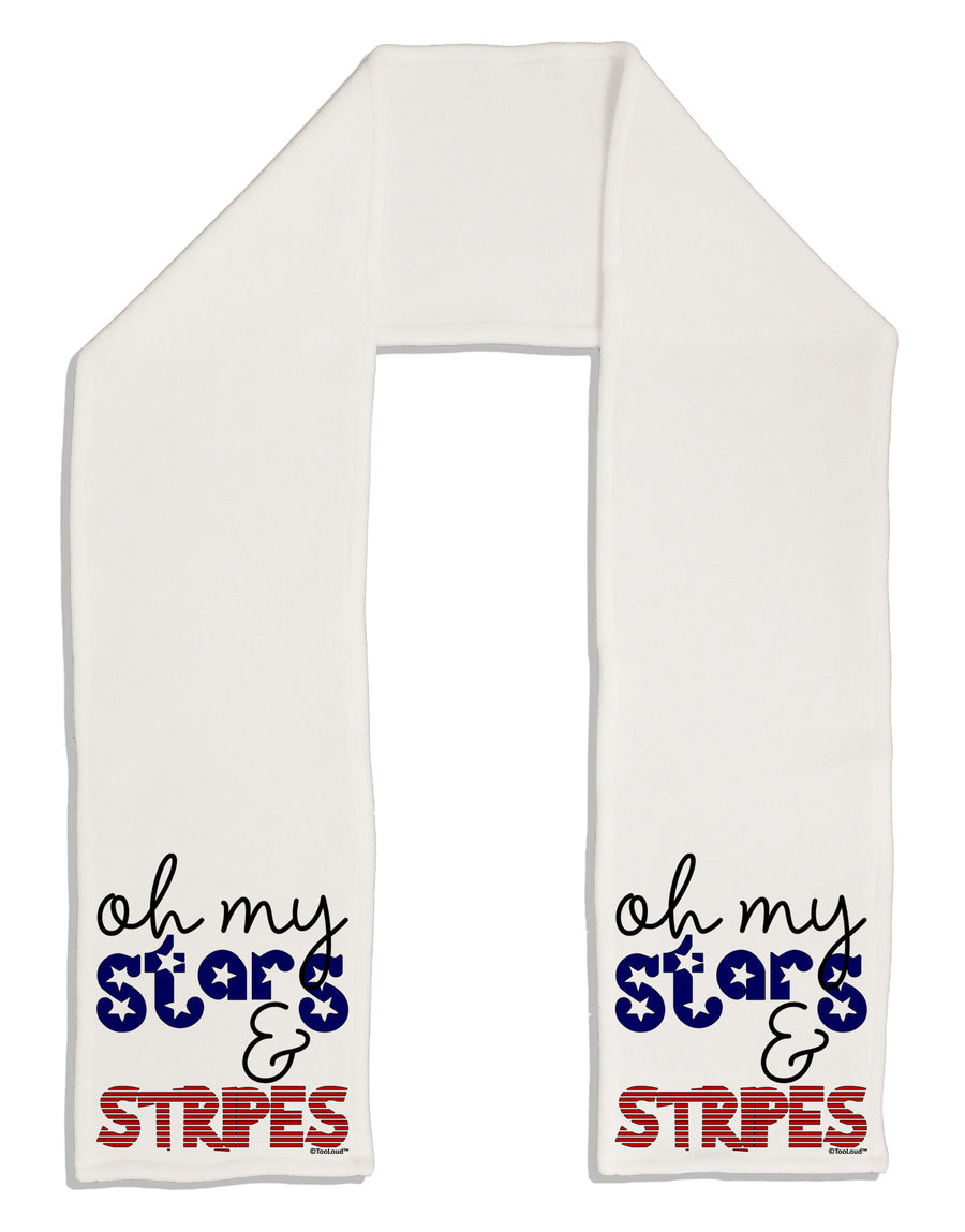 Oh My Stars and Stripes - Patriotic Design Adult Fleece 64&#x22; Scarf-TooLoud-White-One-Size-Adult-Davson Sales