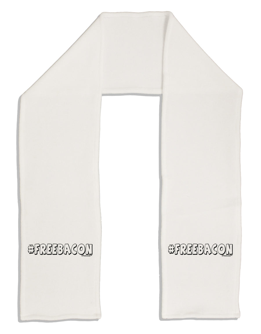 Hashtag Free Bacon Decorative Adult Fleece 64&#x22; Scarf-TooLoud-White-One-Size-Adult-Davson Sales