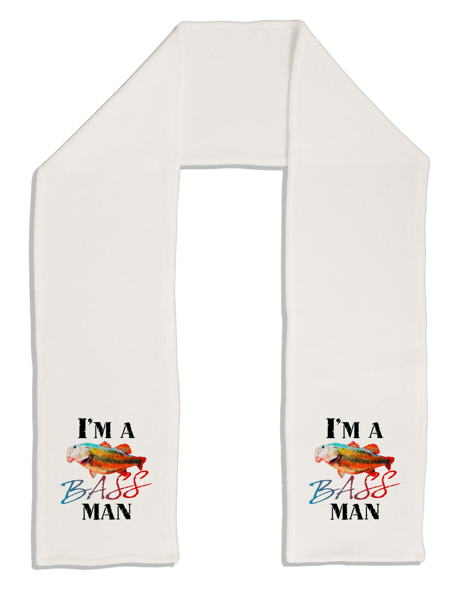 I'm A Bass Man Watercolor Adult Fleece 64&#x22; Scarf-TooLoud-White-One-Size-Adult-Davson Sales