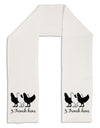 Three French Hens Text Adult Fleece 64&#x22; Scarf-TooLoud-White-One-Size-Adult-Davson Sales