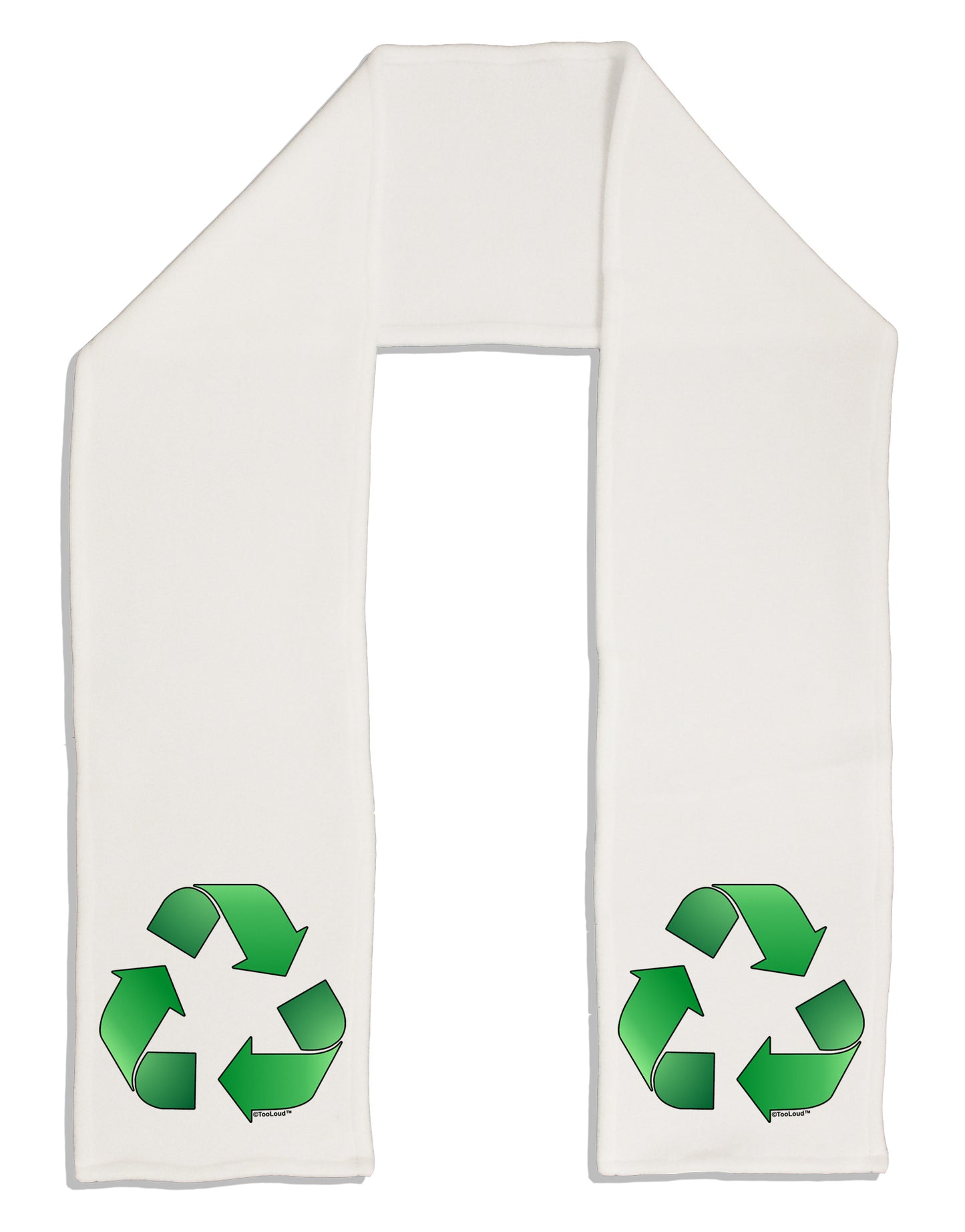 Recycle Green Adult Fleece 64&#x22; Scarf by TooLoud-TooLoud-White-One-Size-Adult-Davson Sales