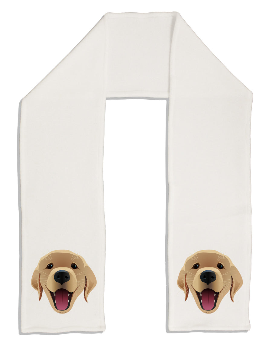 Cute Golden Retriever Puppy Face Adult Fleece 64&#x22; Scarf-TooLoud-White-One-Size-Adult-Davson Sales