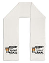 TooLoud Whiskey Is My Spirit Animal Adult Fleece 64&#x22; Scarf-TooLoud-White-One-Size-Adult-Davson Sales