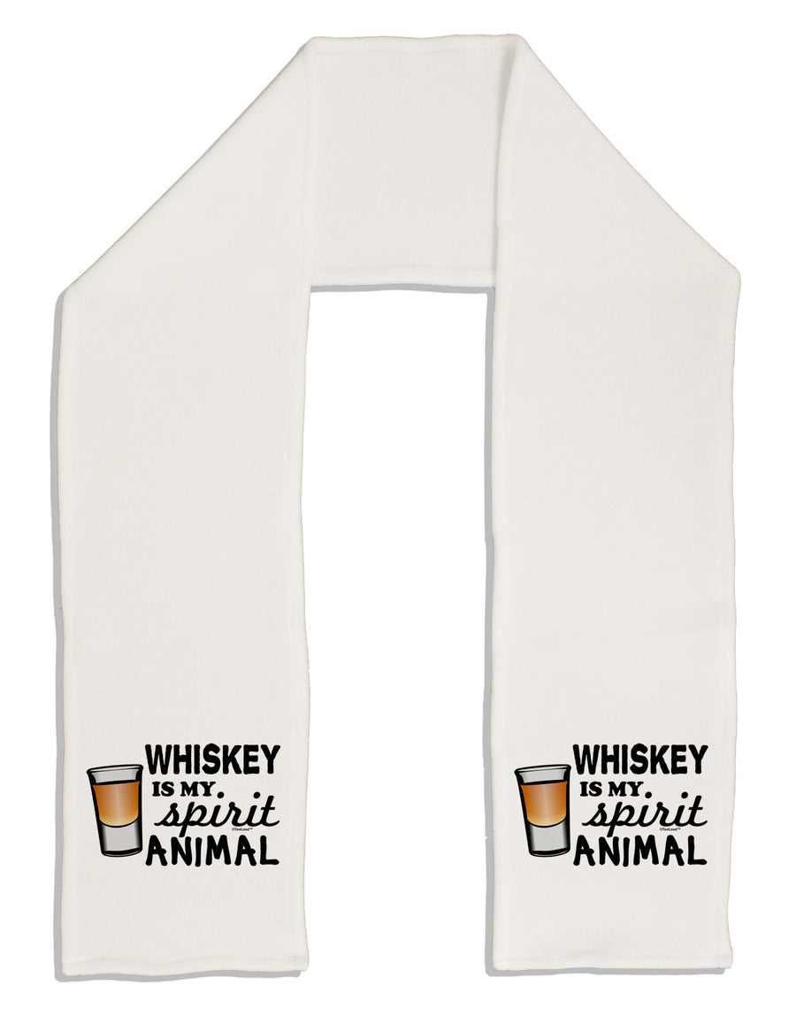 TooLoud Whiskey Is My Spirit Animal Adult Fleece 64&#x22; Scarf-TooLoud-White-One-Size-Adult-Davson Sales